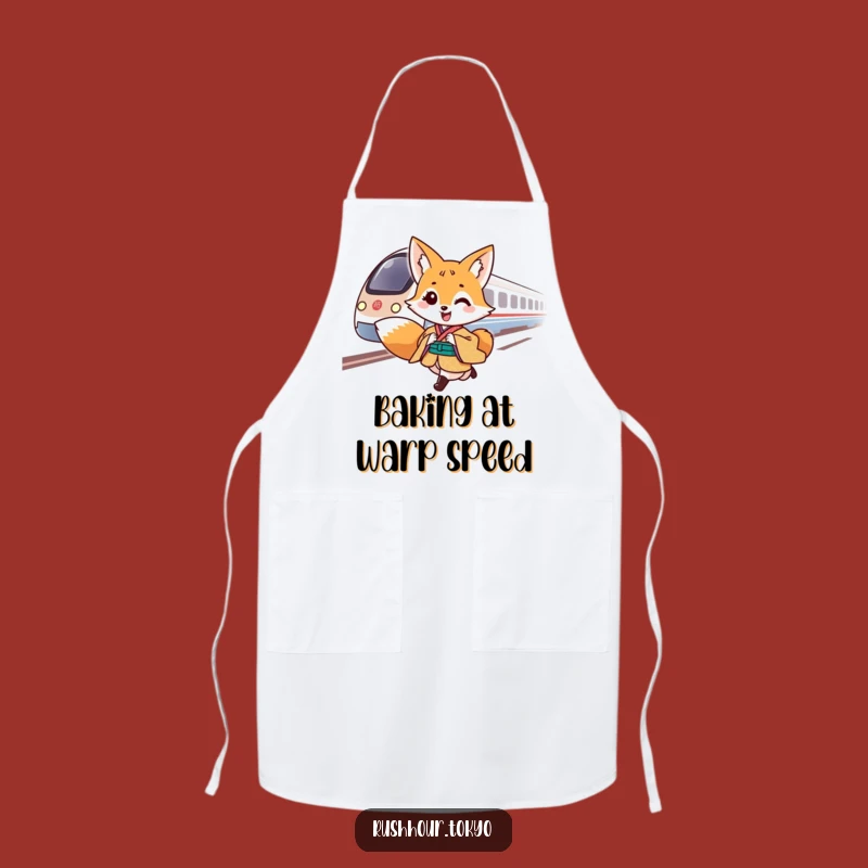 Funny Fox Bullet Train Apron - Kitchen Speedster for Your Funny Gift Chef