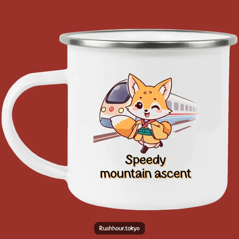 Durable Funny Fox Train Camping Mug - Your Fast Funny Gift