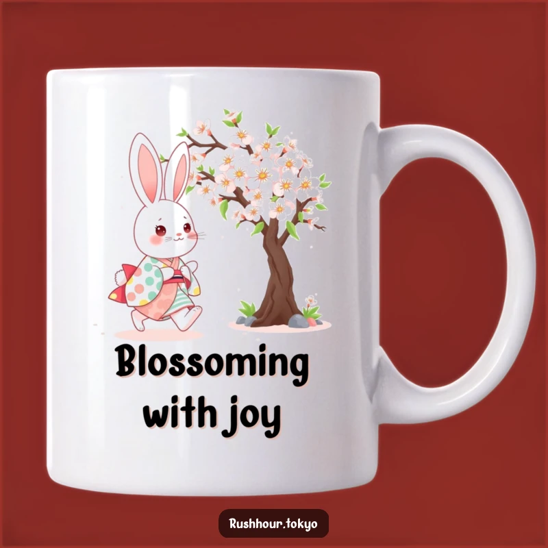Funny Kawaii Bunny Kimono Mug - Spring Joyful Funny Gift for Her