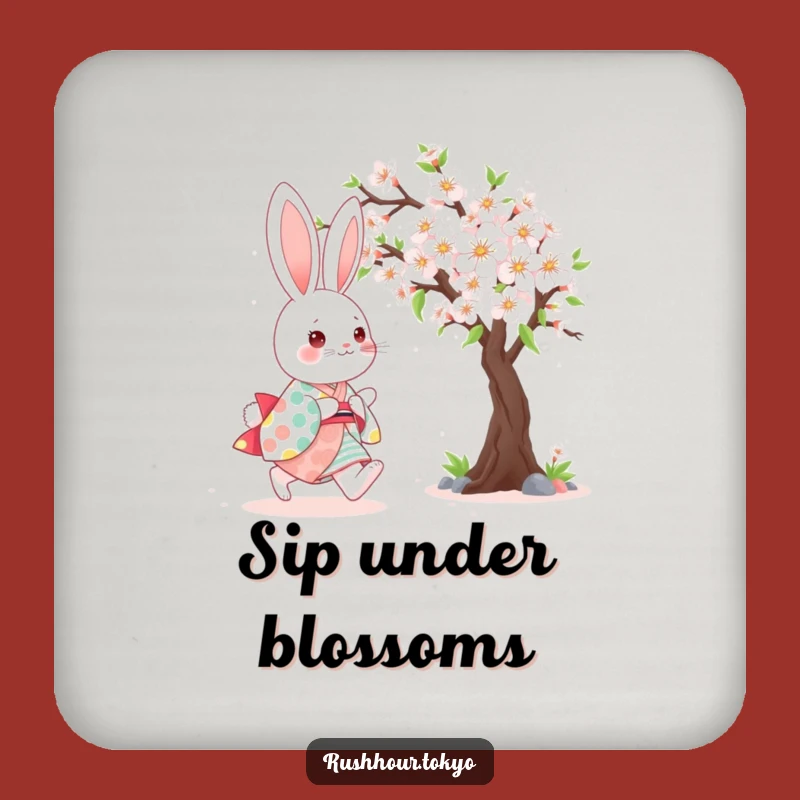 Funny Kawaii Bunny Coaster - Protect Surfaces with Spring Charm Funny Gift