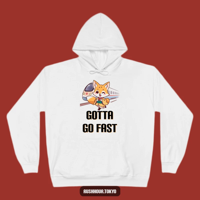 Cozy Funny Fox Train Hoodie - Stay Warm with This Funny Gift