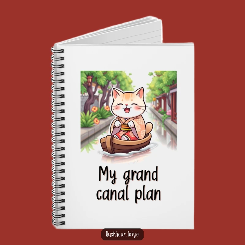 Funny Cat Kimono Notebook - Journaling with a Joyful Boat Cat - Creative Gift
