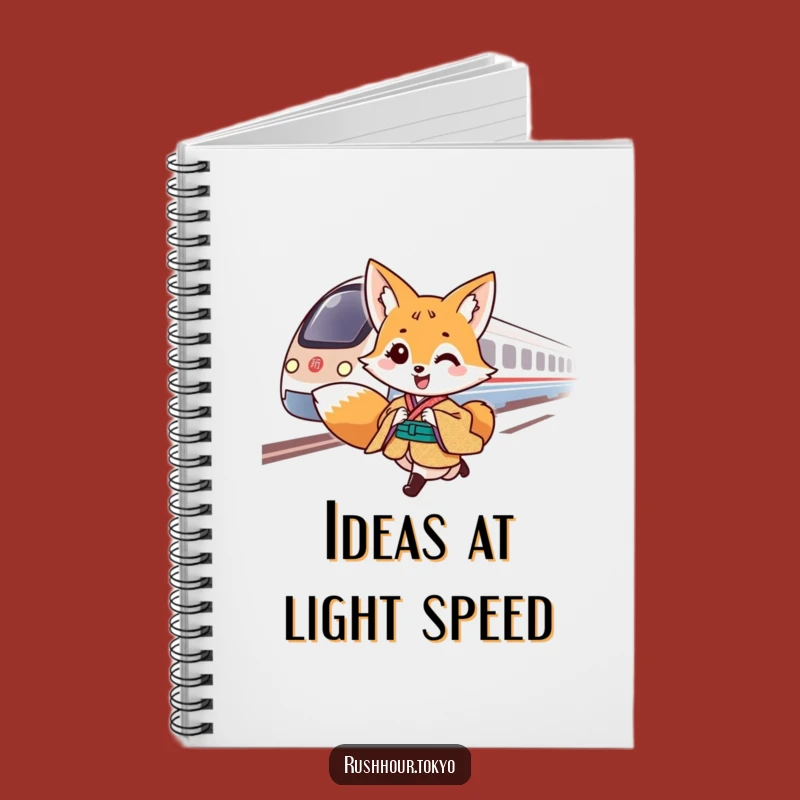 Funny Fox Bullet Train Notebook - Plan Your Adventures with This Funny Gift