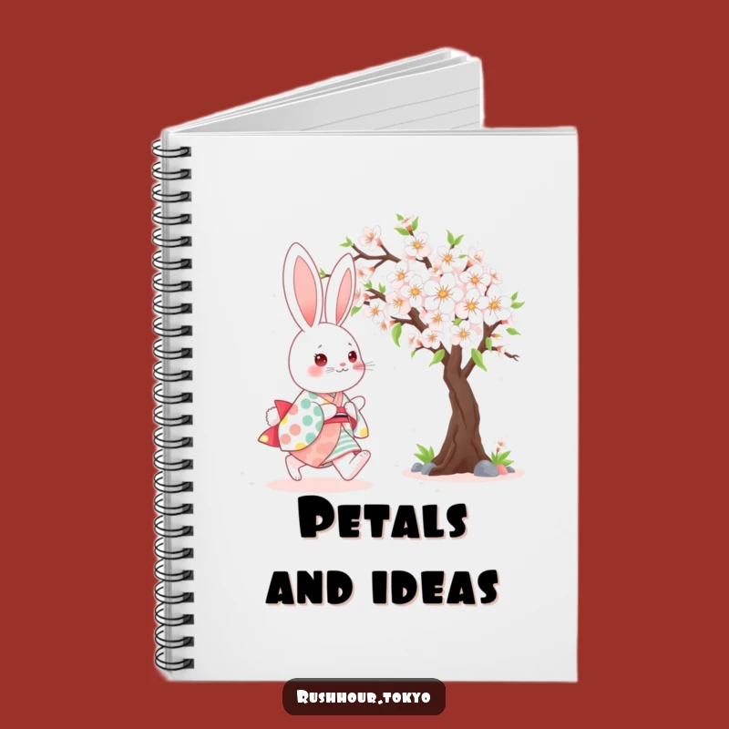 Funny Kawaii Bunny Kimono Notebook - Jot Down Spring Thoughts with This Funny Gift