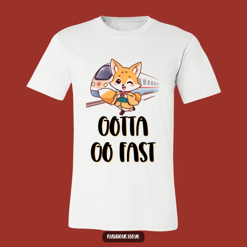Funny Fox Bullet Train T-Shirt - Dynamic Style for Your Funny Gift